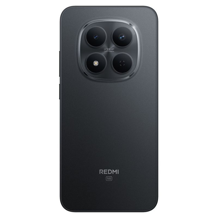 Smartphone Xiaomi Redmi Note 15 Pro 5G preto, com quatro câmeras na parte traseira e logotipo Redmi na parte inferior.