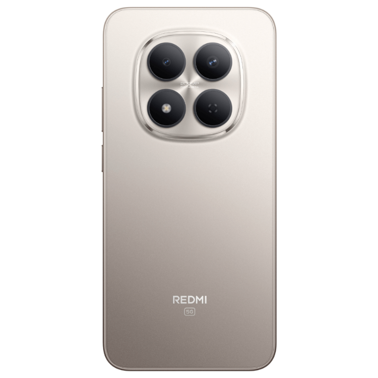 Smartphone Xiaomi Redmi Note 15 Pro 5G, cor Titânio, 4 câmeras traseiras e logotipo Redmi na parte inferior.