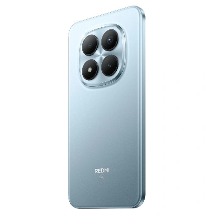 Smartphone Xiaomi Redmi Note 15 Pro+ 5G, azul, 8GB/256GB, quatro câmeras traseiras, logotipo Redmi na parte inferior.