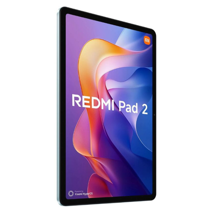 Tablet Xiaomi Redmi Pad 2 11" 4GB/128GB verde, com ecrã colorido e logótipo Redmi.