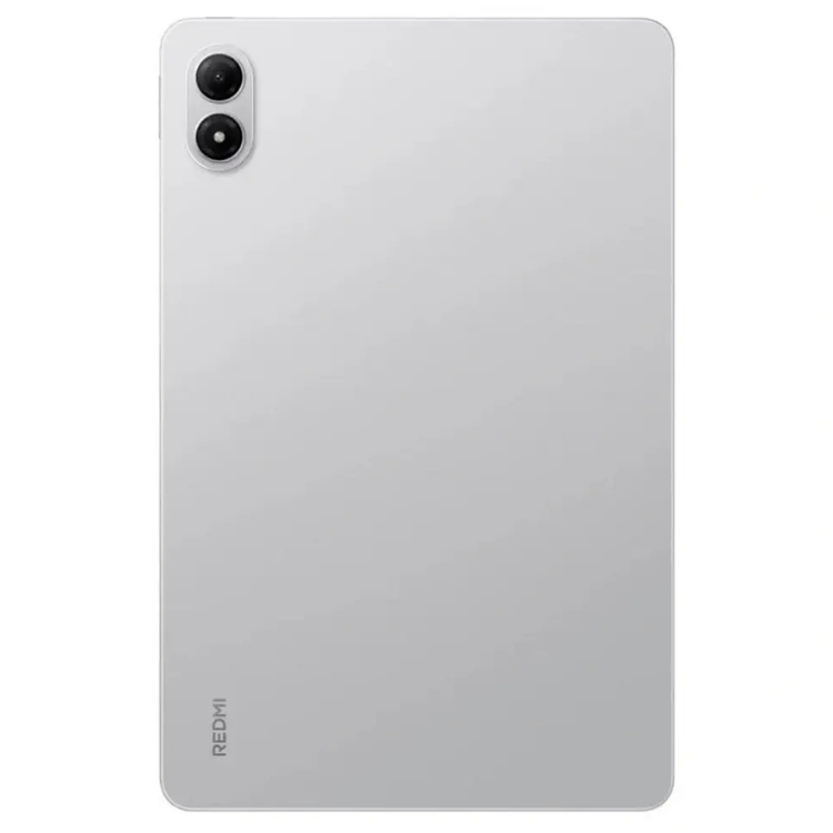 Tablet Xiaomi Redmi Pad 2 Pro prata, 12.1 polegadas, câmaras duplas, logotipo Redmi na parte inferior esquerda.
