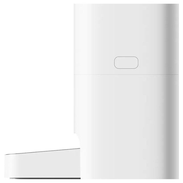 White Xiaomi smart pet food feeder with oval button.