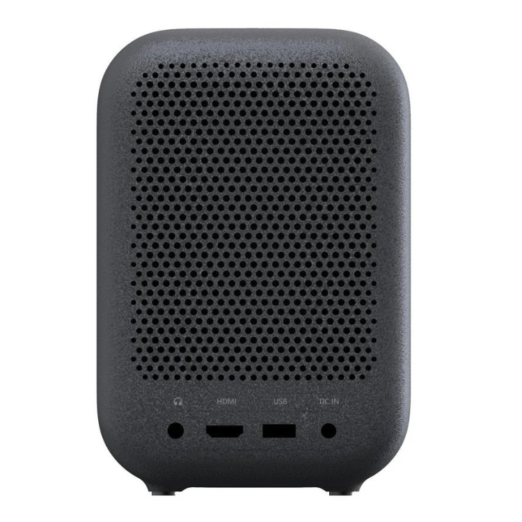 Projetor Xiaomi Smart Projector L1 LED preto com entradas HDMI, USB e DC IN.