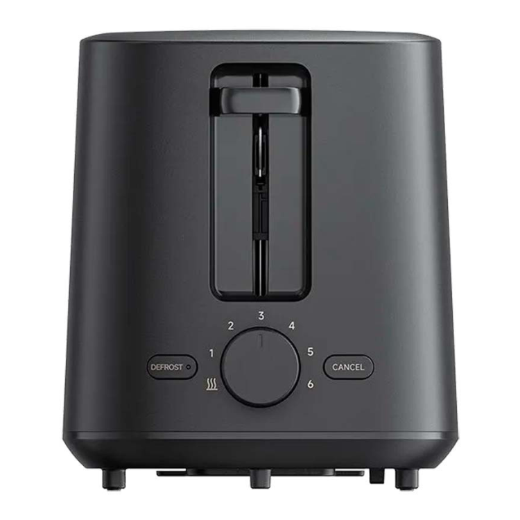 Black Xiaomi toaster, 2 slots, control dial and buttons.