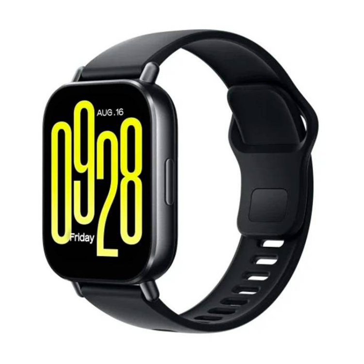 Smartwatch Xiaomi Redmi Watch 5 Active preto com pulseira e ecrã digital.
