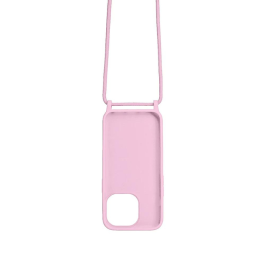Capa Rixus iPhone 15 Pro Max Tpu Rosa com Cordão