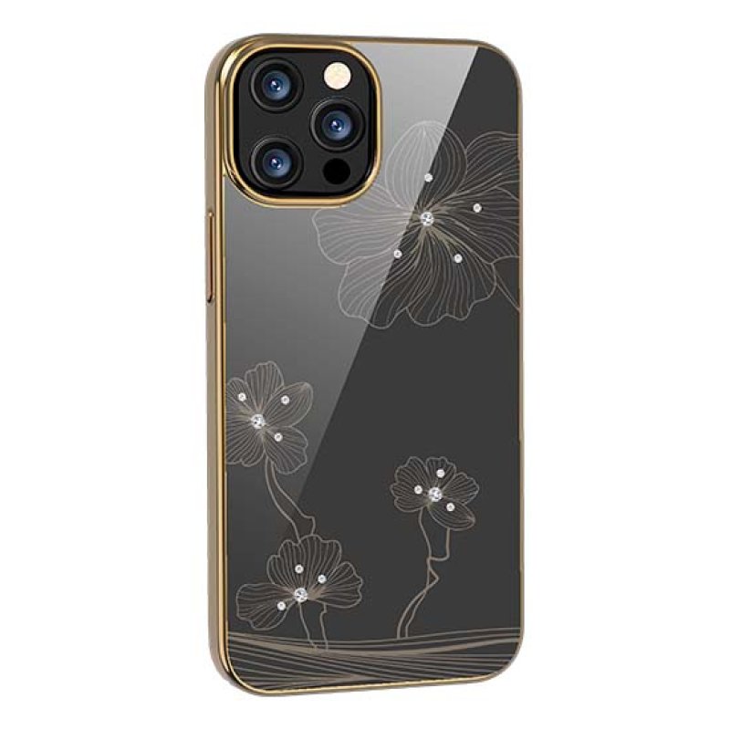 Capa DEVIA Crystal Flora Apple iPhone 13 Dourado