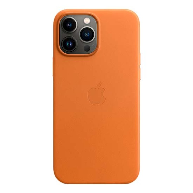 Capa Pele MagSafe Apple iPhone 13 Pro Castanho Dourado