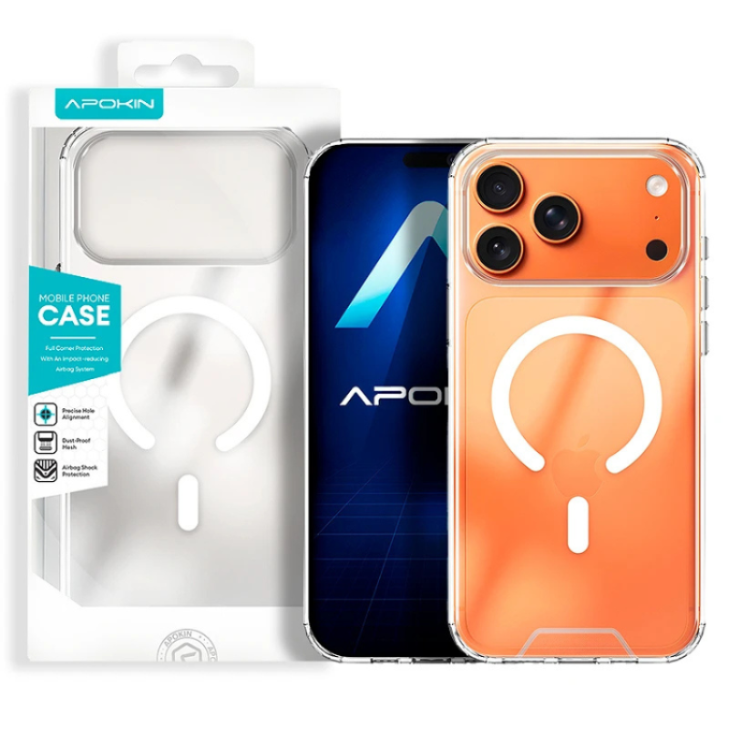 Capa T-K Silicone iPhone 17 Pro Max Magsafe Transparente