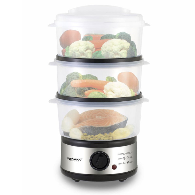 Cozedor a Vapor Elétrico Techwood 500W 7.5L Inox