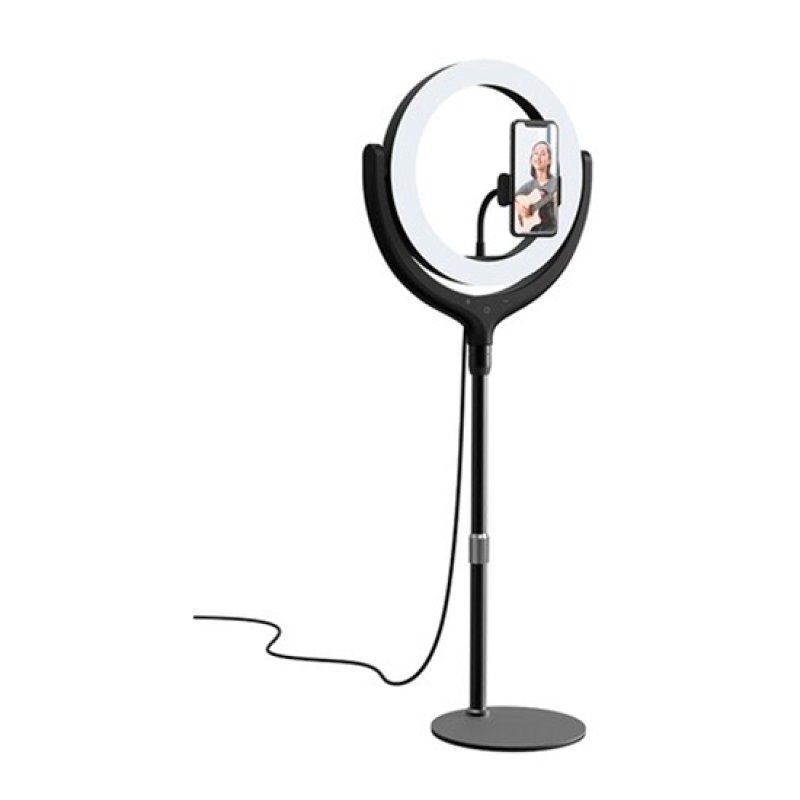 Suporte Tiktok DEVIA Stand LED Ring Light 12" 1.7m Preto
