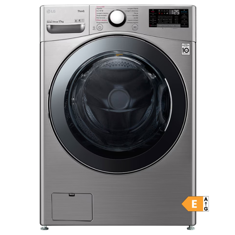 Máquina de Lavar Roupa LG F1P1CY2T 17Kg 1100RPM Classe E Inox 