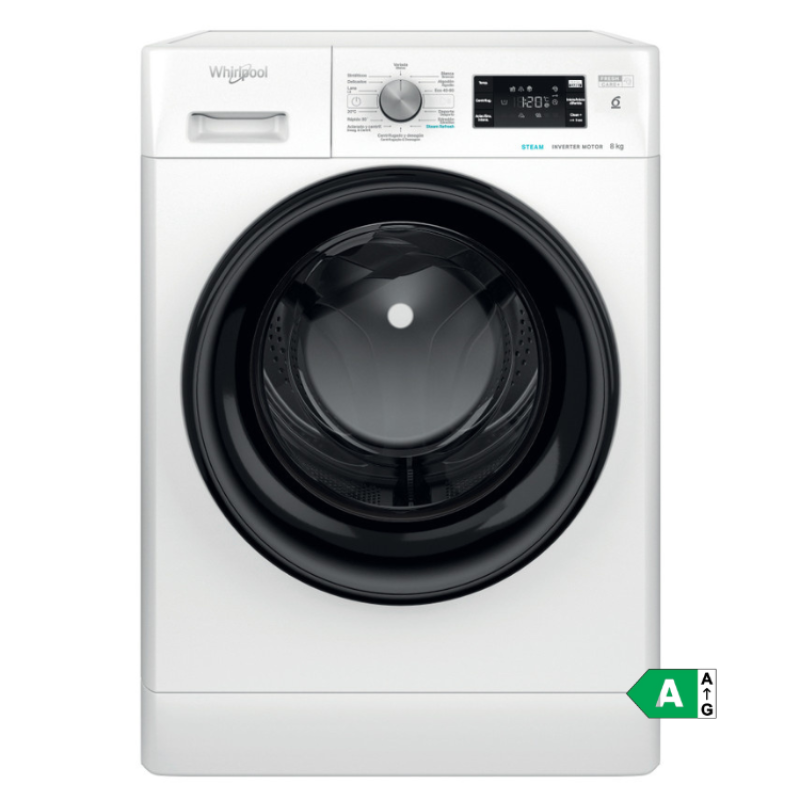 Máquina de Lavar Roupa Whirlpool FFB8489BVSPT 8Kg 1400RPM Classe A Branco