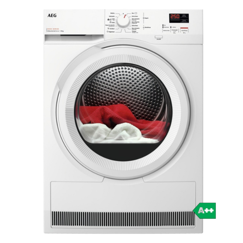Máquina de Secar Roupa AEG TR808A2OB 8Kg Classe A Branco