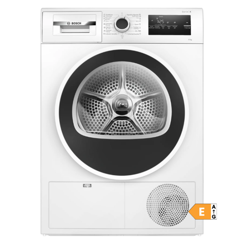 Máquina de Secar Roupa Bosch Serie 4 WTR83200ES 8Kg Bomba de Calor Classe E