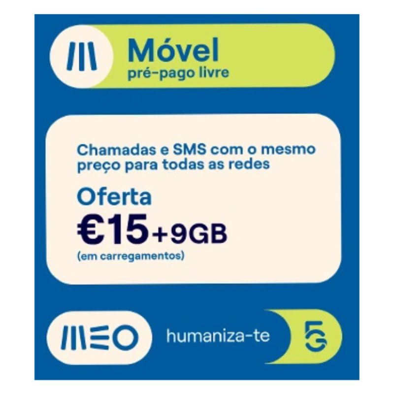 Cartão MEO Movel Pré-pago Livre