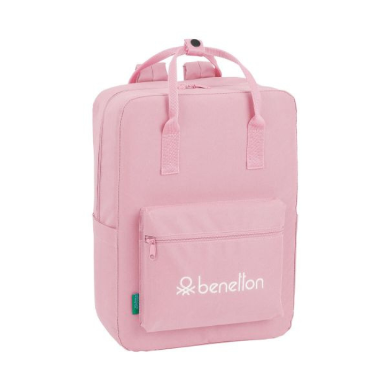 Mochila C Asas Safta Benetton UCB Rosa Malas e Mochilas