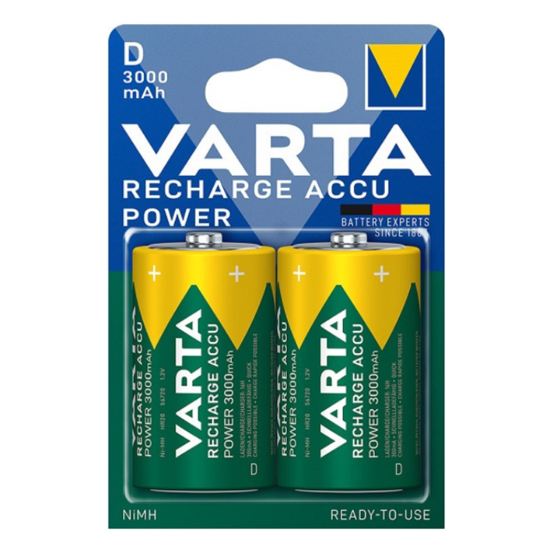 Pilha Varta Recarregável 2xD 3000mAh