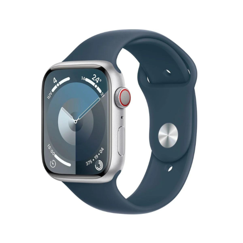 Smartwatch Apple Watch Serie 9 GPS + Cellular 41mm Silver Aluminium Case Storm Blue Sport Band S/M