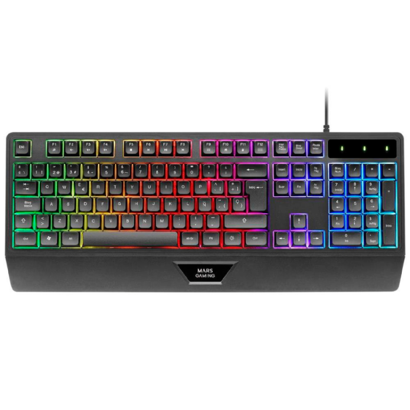 Teclado Mars Gaming MK124 FRGB H-Mech Preto
