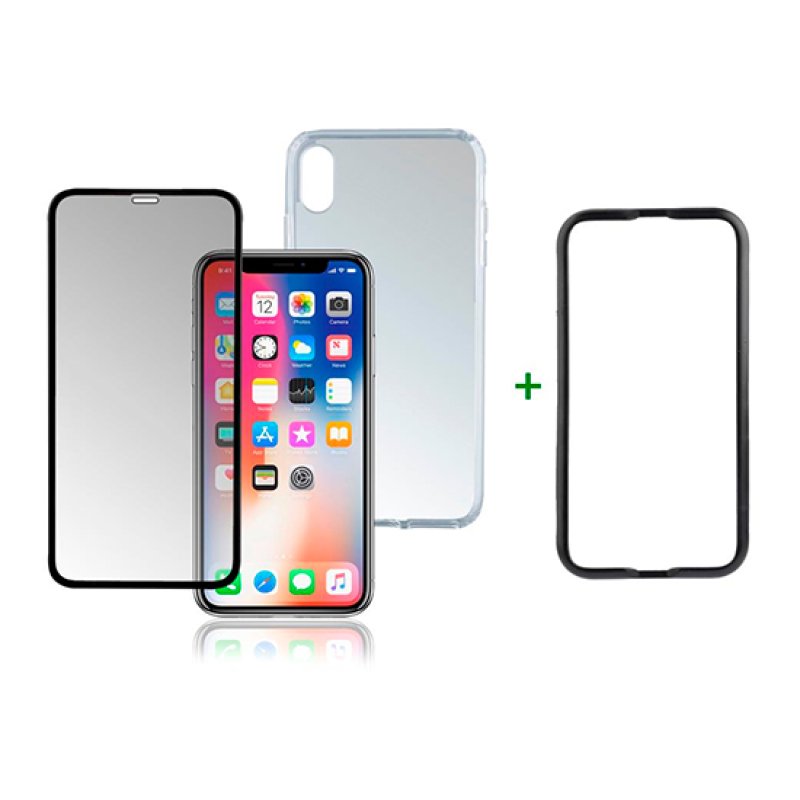 Vidro Temperado + Capa iPhone XS Max Transparente