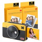 Máquina Fotográfica Instantânea Kodak Camera Mini Shot 3 Retro + 60 folhas Amarela