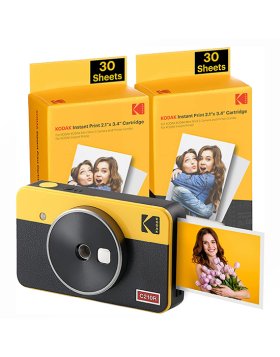Kodak Camera Mini Shot 3 Retro + 60 folhas Amarela