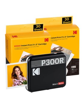 Kodak Photo Printer Mini Retro 3 + 60 folhas Preta