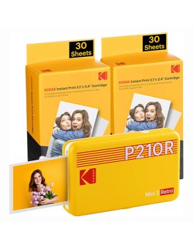 Kodak Photo Printer Mini Retro 2 + 60 folhas Amarela