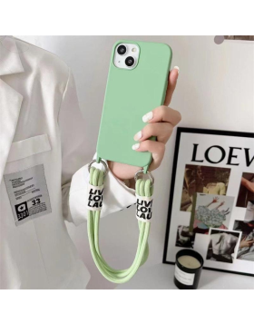 Capa Rixus iPhone 15 Tpu Verde com Cordão