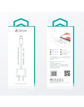 Adaptador Devia 2 em 1 Dual Lightning Splitter