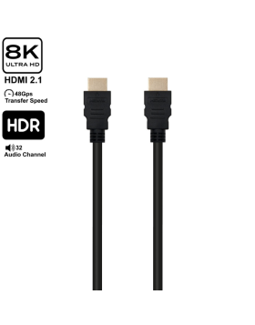 Cabo HDMI 2.1 Ewent c/ Ethernet 8K 3m Preto