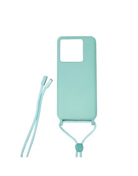 Capa T-K Silicone com cordão Xiaomi 13T/Pro Azul Turquesa