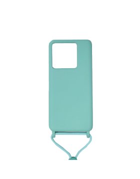 Capa T-K Silicone com cordão Xiaomi 13T/Pro Azul Turquesa