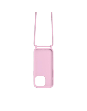 Capa Rixus iPhone 15 Pro Max Tpu Rosa com Cordão