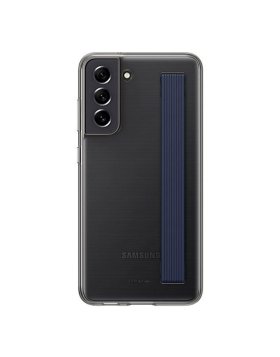 Capa Slim Strap Samsung Galaxy S21 FE 5G G990 Cinzenta