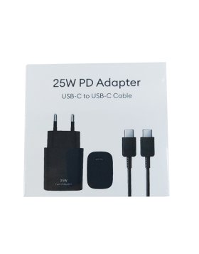 Carregador Fast Charge 25w + USB-C Cable 1mt Black