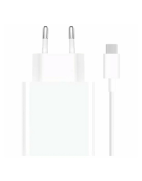 Carregador Xiaomi Mi 33W USB-A + Cabo Branco USB-C
