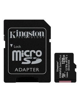 Cartão Memória Kingston Canvas Select Plus microSDHC 128GB C10 A1 UHS-I c/ Adaptador SD