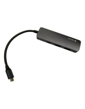Adaptador Devia Leopard USB-C p/ HDMI/2xUSB/PD Cinzento