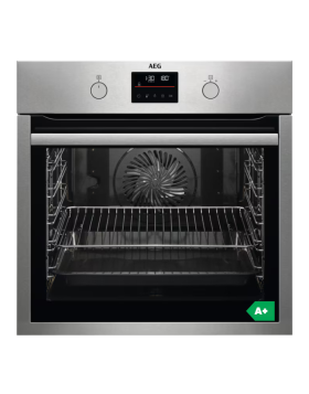 Forno Pirolítico de Encastre AEG BPS33516XM 3500W 71L Anti-Dedadas Inox 