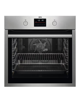 Forno Pirolítico de Encastre AEG BPS33516XM 3500W 71L Anti-Dedadas Inox 
