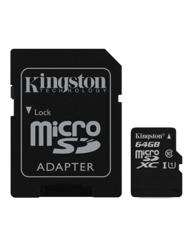 MicroSD Kingston 64GB SDCS Classe 10 45MB/s