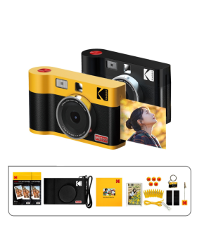 Máquina Fotográfica Instantânea Kodak Mini Shot 2 Era - Amarela + 60 Folhas + Acessórios