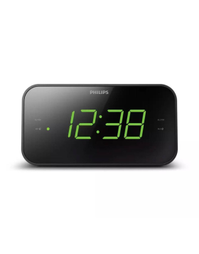 Rádio Despertador Philips TAR3306 Dual Alarm Clock FM Preto