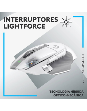 Rato Óptico Logitech G502 X Lightspeed Wireless 25600DPI Gaming Branco
