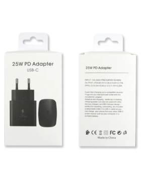 Carregador Fast Charge 25W USB-C Preto