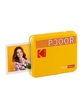 Impressora Kodak Photo Printer Mini Retro 3 P300R Amarelo + 60 Folhas 