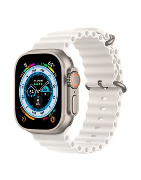 Smartwatch Apple Watch Ultra GPS + Cellular 49mm Titânio C/Bracelete Ocean Branca
