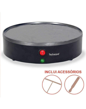 Máquina de Crepes Elétrica Techwood 800W 23cm